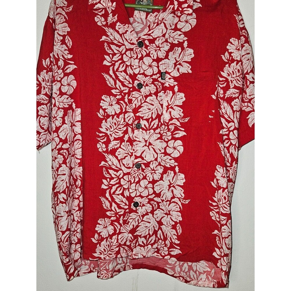 Pineapple Connection Hawaiian Red Button Down Shi… - image 2